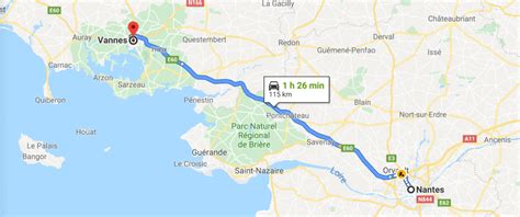 Distance from Brest to Vannes